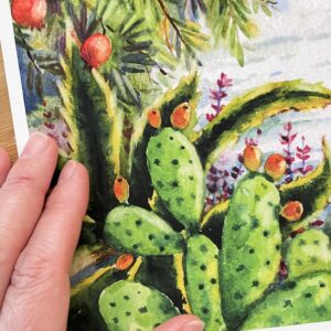 "Pisica în Grădină" | "Cat & The Garden" ART PRINT A3+ - Image 5