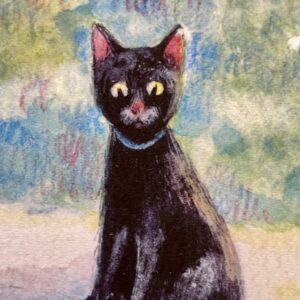 "Pisica în Grădină" | "Cat & The Garden" ART PRINT A3+ - Image 2