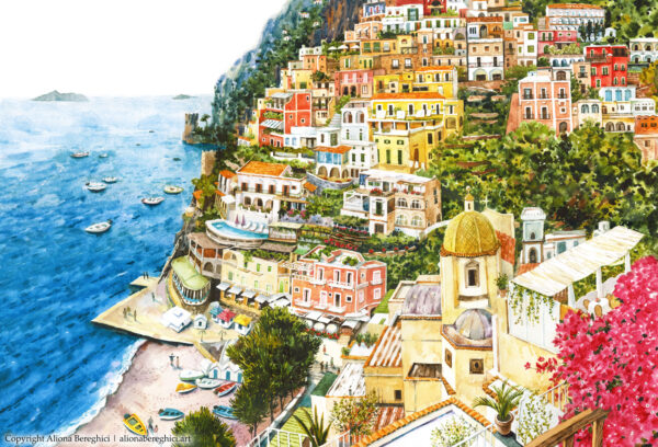 "Positano" ART PRINT A2