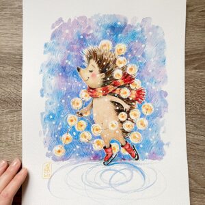 "Arici pe Patine" Ilustrație | "Hedgehog & Skates" ARTWORK