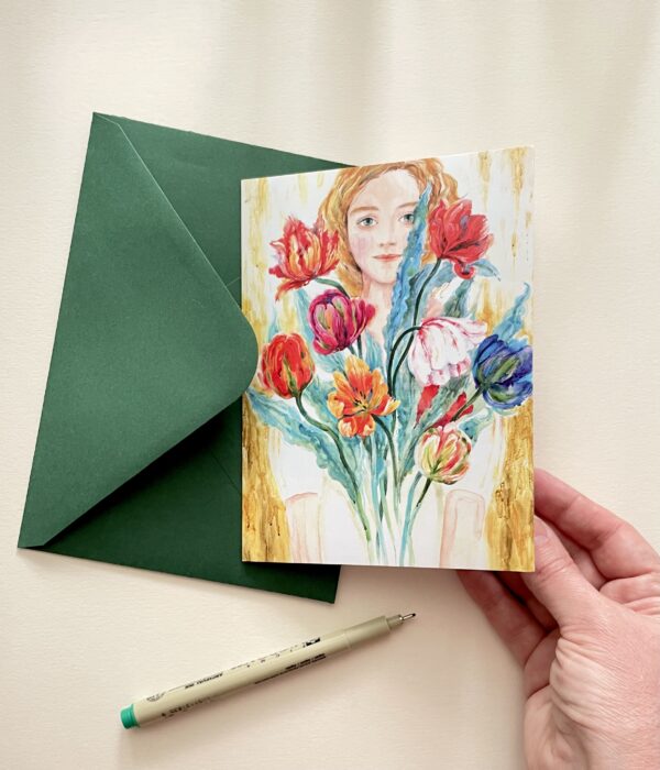 Felicitare "Lalele" + Plic | Greeting card & envelope