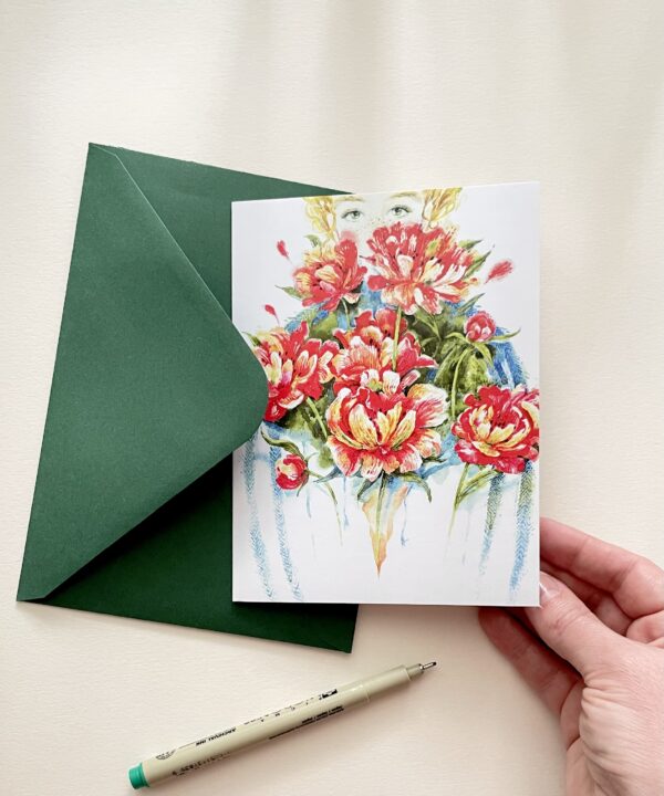 Felicitare "Primăvara" + Plic | Greeting card & envelope