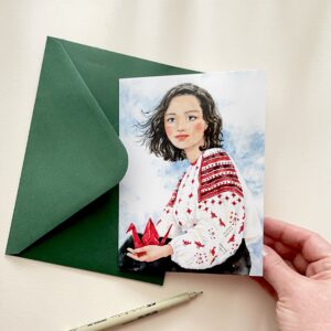 Felicitare "Origami" + Plic | Greeting card & envelope