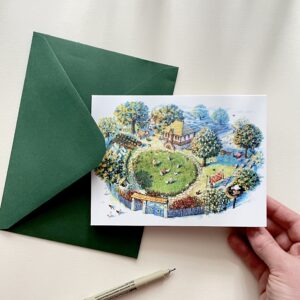 Felicitare "Acasă în Mai" + Plic | Greeting card & envelope