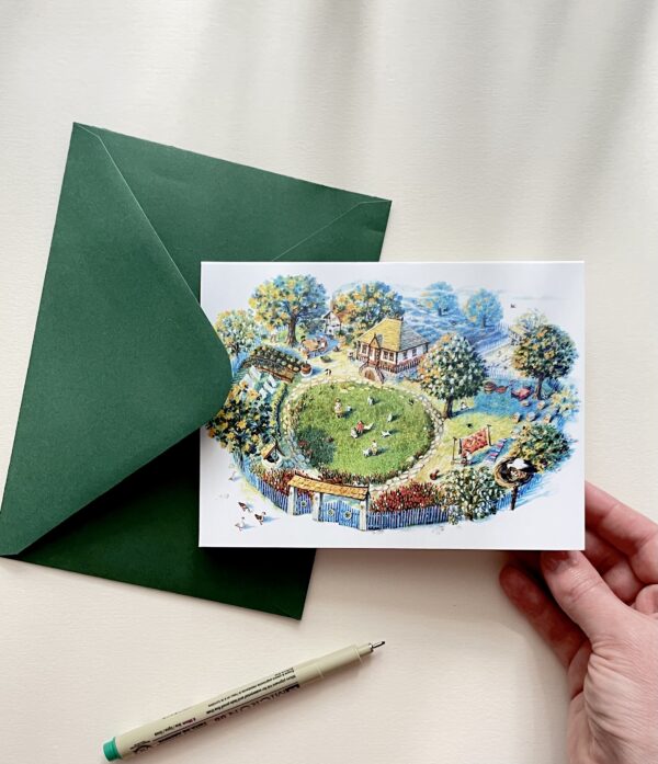 Felicitare "Acasă în Mai" + Plic | Greeting card & envelope