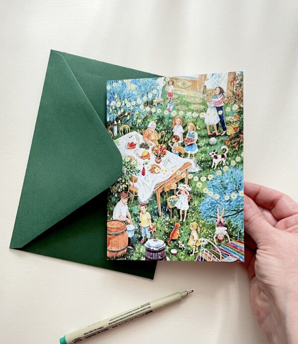 Felicitare "Degrabă August" + Plic | Greeting card & envelope