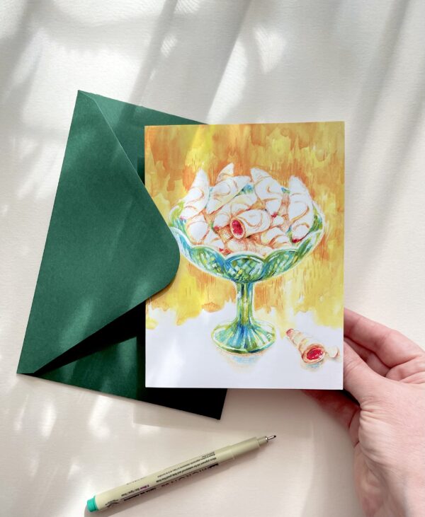 Felicitare "Cornulețe" + Plic | Greeting card & envelope