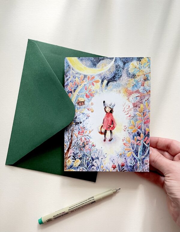 Felicitare "Scufița" + Plic | Greeting card & envelope