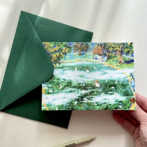 Felicitare "Iepuri în Lucernă" + Plic | Greeting card & envelope