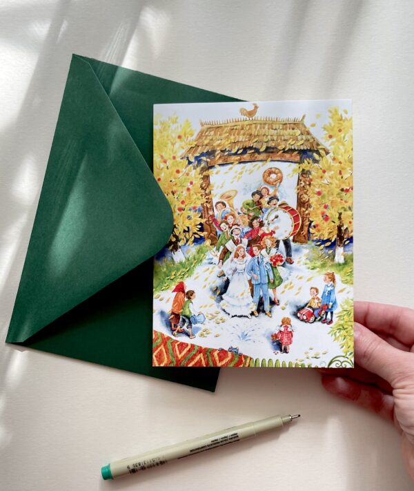 Felicitare "Nuntă în Moldova" + Plic | Greeting card & envelope