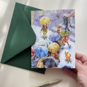 Felicitare "Ploaia" + Plic | Greeting card & envelope