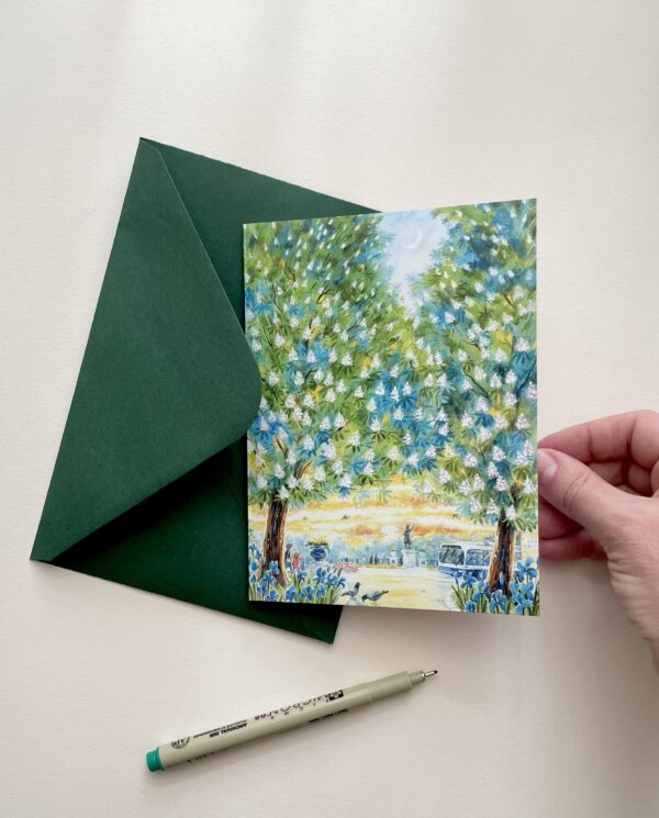 Felicitare "Castani în Chișinău" + Plic | Greeting card & envelope