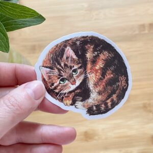 Sticker mat "Pisica în iarbă"