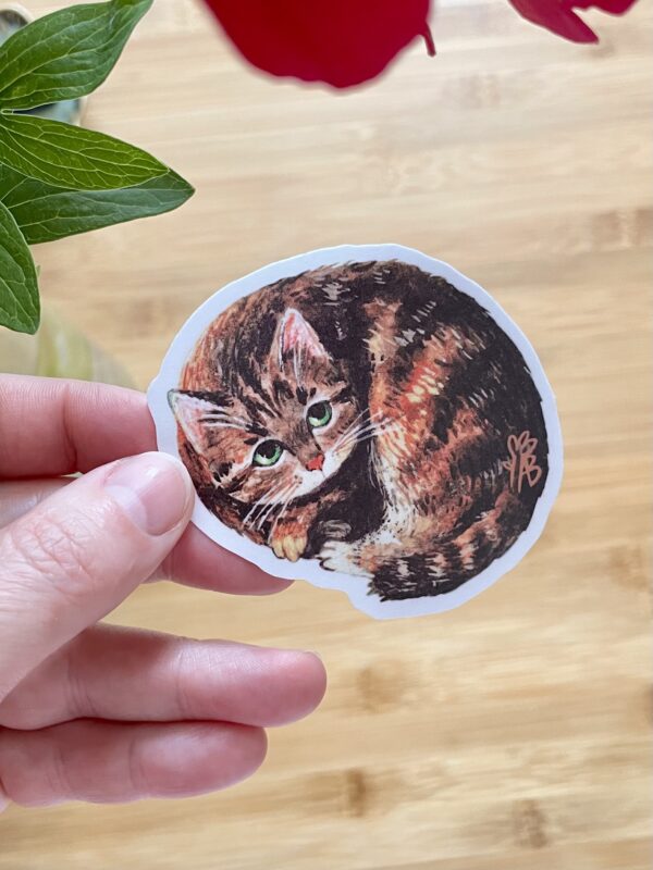 Sticker mat "Pisica în iarbă"