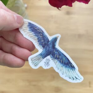 Sticker mat "Pasarea Albastra"