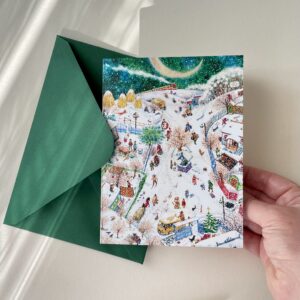 Felicitare "Iarnă Veche" + Plic | Greeting card & envelope