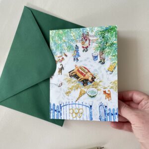 Felicitare "Purcel de Crăciun" + Plic | Greeting card & envelope