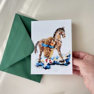 Felicitare "Aricel cu Căluț" + Plic | Greeting card & envelope