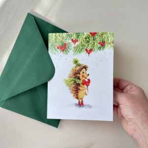 Felicitare "Aricel cu Acadea" + Plic | Greeting card & envelope