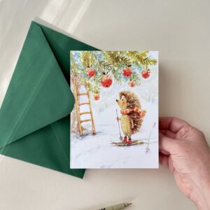 Felicitare "Aricel cu Mere" + Plic | Greeting card & envelope