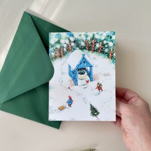 Felicitare "Fântână în Pădure" + Plic | Greeting card & envelope
