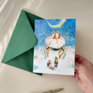 Felicitare "Fântână Aurie" + Plic | Greeting card & envelope