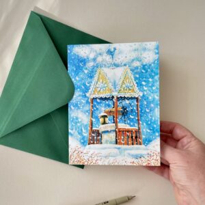 Felicitare "Fântână cu Cocoș" + Plic | Greeting card & envelope