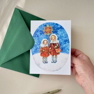 Felicitare "Colindă" + Plic | Greeting card & envelope