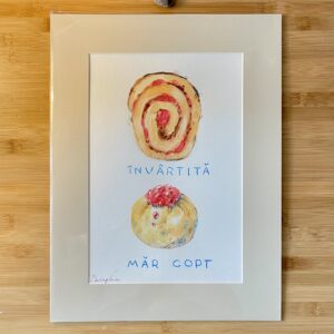 "Învârtită & Măr Copt"+ Passepartout ARTWORK