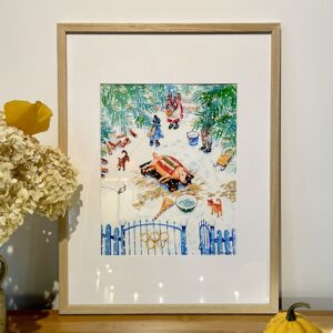 “Purcel de Crăciun” Înrămat (A4+) ART PRINT