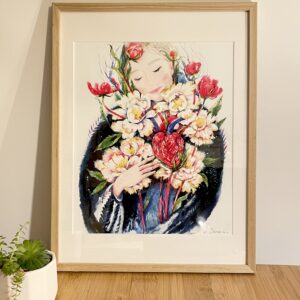 “Inima” Înrămat (A4+) ART PRINT